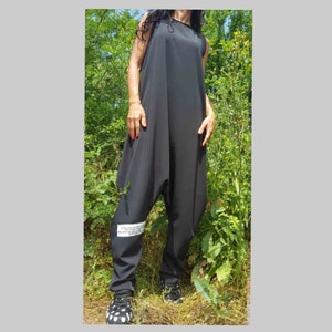 Tuta lunga stravagante/Tuta lunga da donna/Tuta harem nera/Tuta casual ampia/Tuta a gamba lunga/Tuta oversize/Salopette