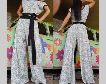 Extravagant Maxi Jumpsuit/Sleeveless Jumpsuit/Two Color Overalls/Loose Long Jumpsuit/Wide Legs Jumpsuit/Casual Summer Jumpsuit