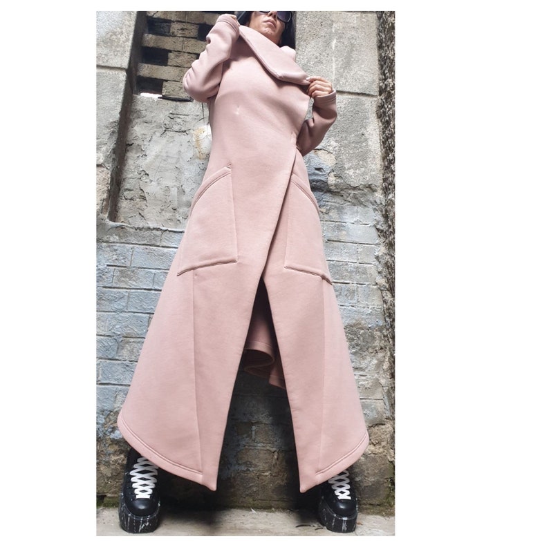 Elegant Warm Winter CoatExtravagant Asymmetric CoatElegant Wool Winter CoatUrban Woman ClothingCasual Comfortable CoatStylish Long Coat
