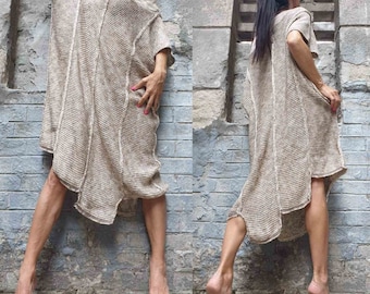Extravagant Knitted Tunic/Casual Comfortable Top/Sleeveless Long Top/Party Woman Tunic/Urban Woman Clothing/Loose Long Top/Maxi Clothing