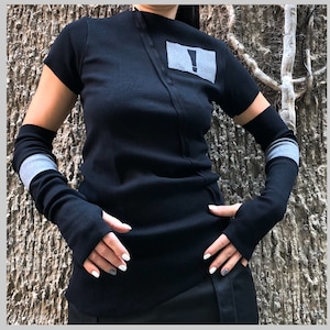 Separate Sleeve Blouse/Extravagant Comfortable Blouse/Cotton Women Blouse/Asymmetric Cotton Blouse/Two Piece Designer Blouse/Everyday Blouse