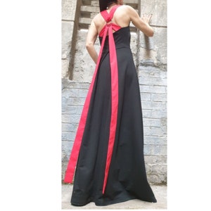 Unique Sophisticated Extravagant Dress/Open Back Dress/Long  Kaftan Dress/Maxi Black Dress/Long Party Dress/Strapless Dress/Backless Dress
