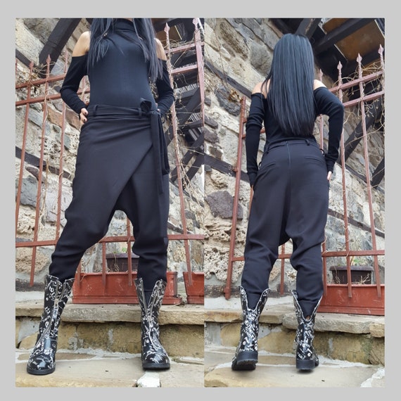 Pantaloni neri asimmetrici / Pantaloni urbani / Pantaloni | Etsy Italia
