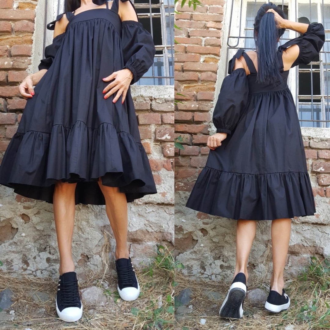 Extravagant Dress/women Dress/black Dress/loose Avant-garde - Etsy