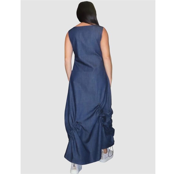 Asymmetric Long Denim Dress -Street Style / Everyday Wear