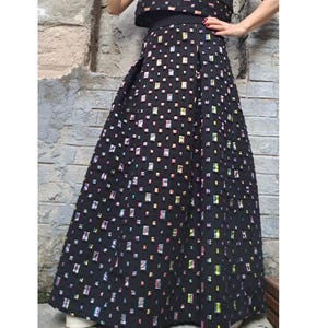 Extravagant High Waist Denim Skirt / Casual Cut Denim Long Skirt / Loose Women Shirt / Avantgarde Long Denim Woman Clothing