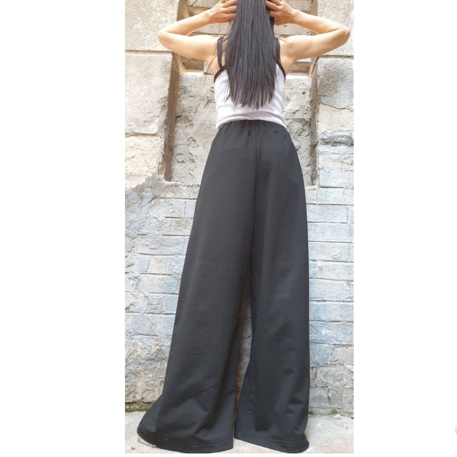 New Loose Black Pants/extravagant High Waist Pants/casual Wide Etsy