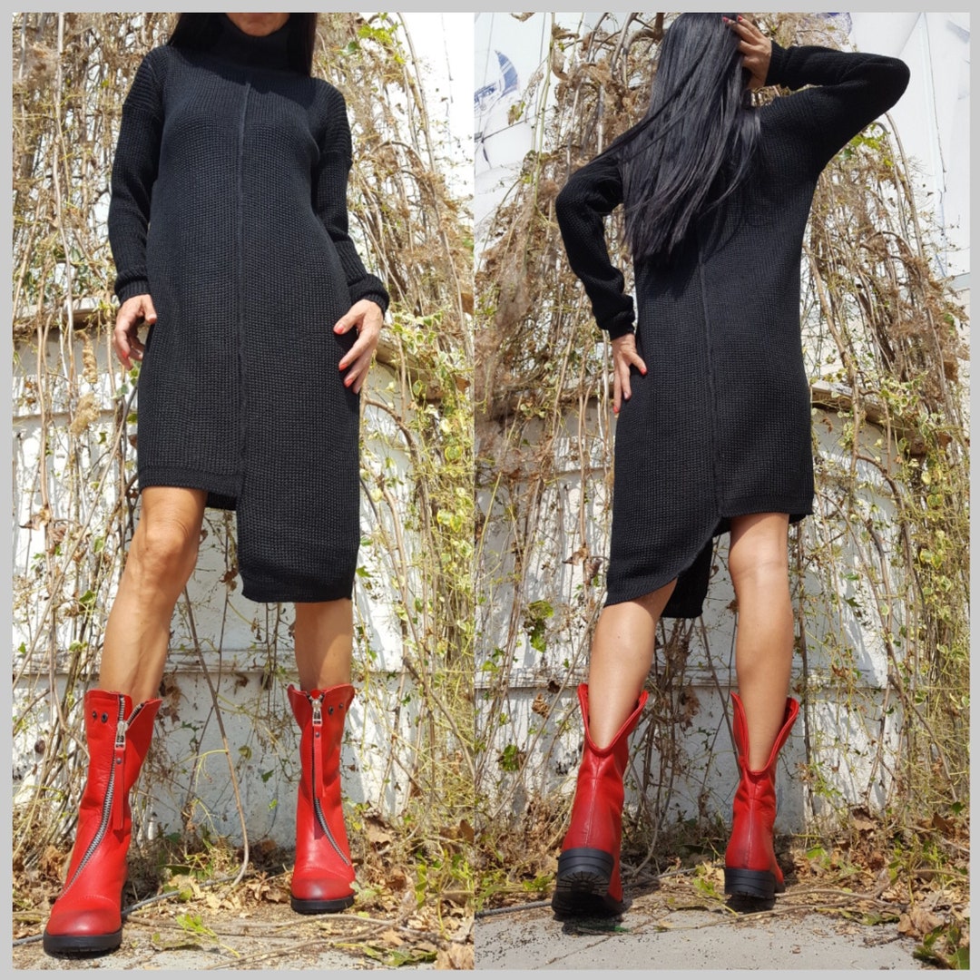 Winter Wool Black Sweater/casual Comfortable Sweater/everyday Women ...
