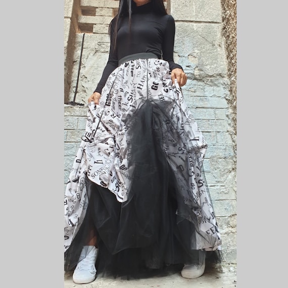 Gonna lunga stravagante Gonna Boho Gonna larga di design