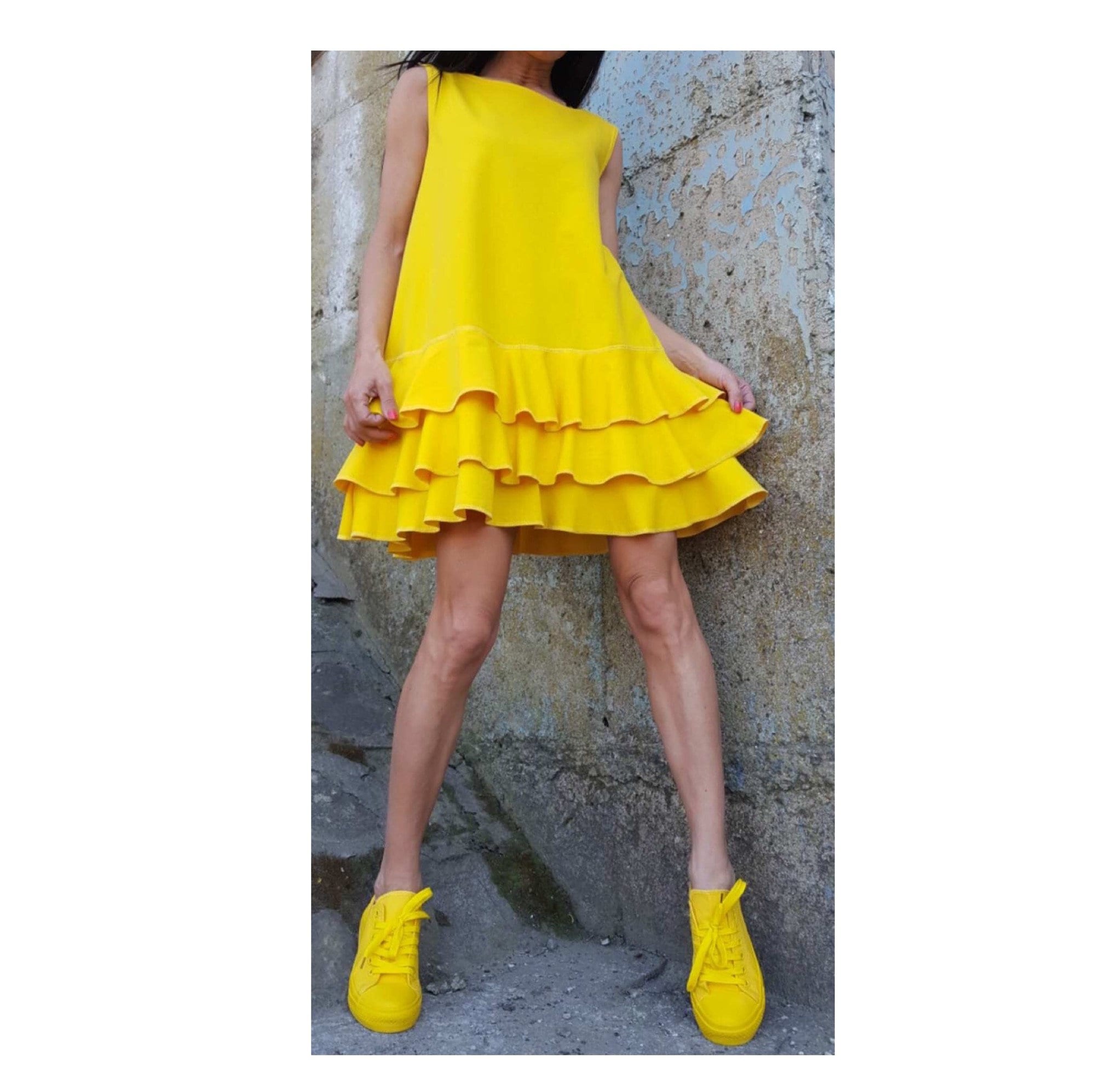 【LOULOUSEOUL】Cottage Stripe Puff Dress (Yellow) loulouseoulouse