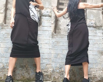 Sleeveless Dress/Everyday Soft Cotton Skirt Dress/Extravagant Woman Dress/Casual Comfortable Skirt/Avantgarde Woman Dress