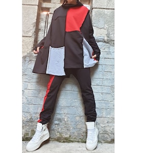 New Collection Extravagant Set/Harem Woman Pants/Oversize Cotton Tunic Blouse/Colourful Two Piece Set/Outwear Woman Outfit/Pants Blouse Set