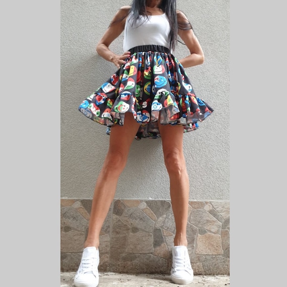 Falda extravagante colorida Falda corta de verano Falda suelta para uso diario Falda de fiesta para mujer Falda ancha y comoda Faldas casuales y comodas Etsy Mexico