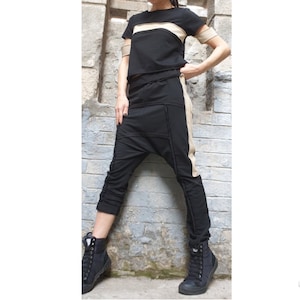New Outwear Woman Outfit/Casual Cotton Pants Blouse Set/Extravagant Two Piece Tracksuit/Long Harem Pants/Short Sleeve Blouse/Everyday Set