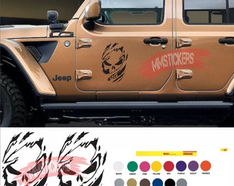 schedel Punisher Stickers Decal Kit Stripe schedel Auto sticker