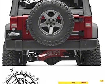 Kompas en berg Stickers 4x4 offroad tuning