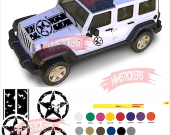 Punisher Stickers Decal Kit Stripe schedel Auto sticker