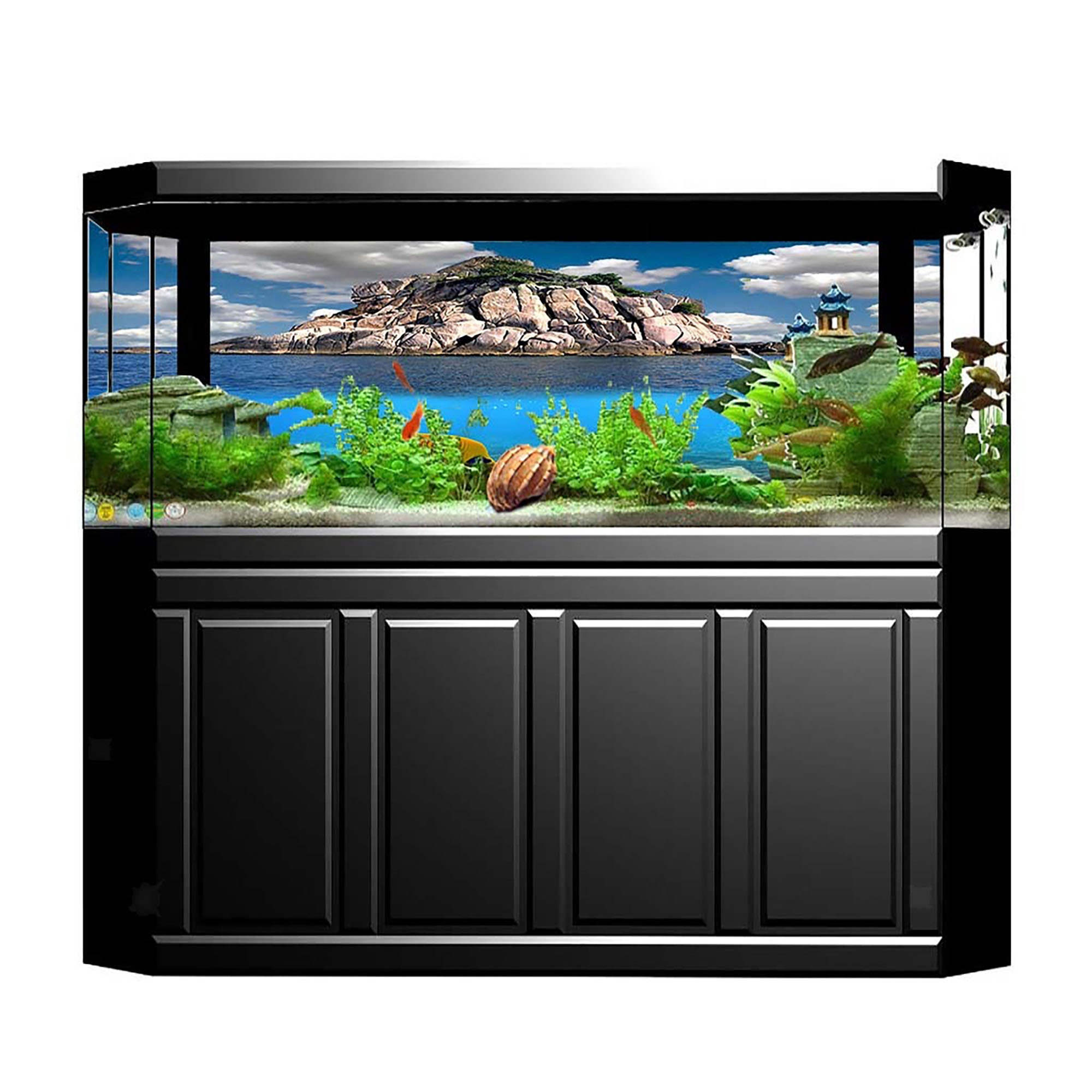 Fish tank background stickers online