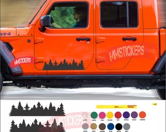 Forest Universal Decal Stickers Decal Kit Stripe Auto sticker tuning Sidebars 4x4 off road
