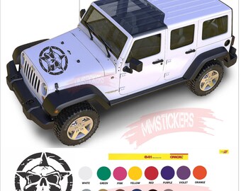 schedel Stickers Decal Kit Stripe schedel Auto sticker sticker stickers 4x4 off road tuning