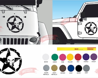 Punisher schedel Stickers Decal Kit Stripe schedel Auto sticker sticker stickers 4x4 off road tuning
