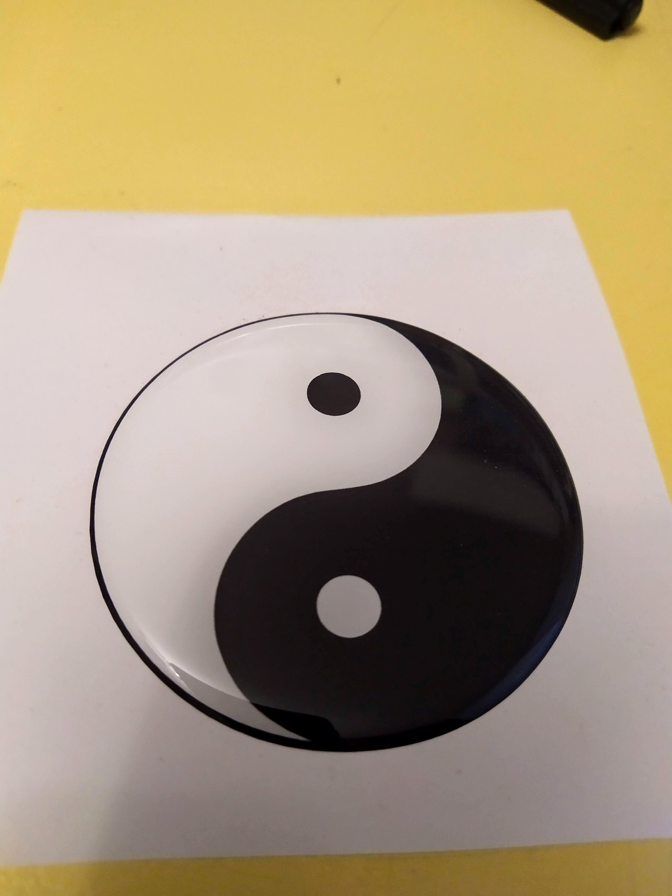 yin and yang doming rim caps cars tuning phone logo car emblem 3D decal custom stickers