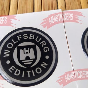 Wolfsburg edition doming rim caps cars tuning phone logo car emblem 3D decal custom stickers