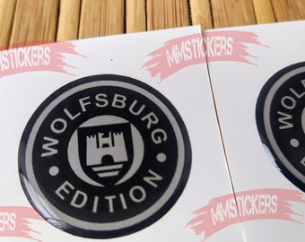 Wolfsburg edition doming rim caps cars tuning phone logo car emblem 3D decal custom stickers