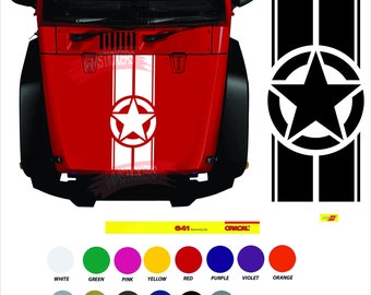 Star tapes stickers sticker 4x4 offroad tuning sterren voor front cover