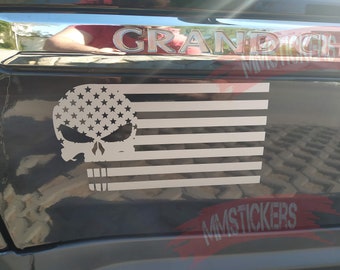 Amerikaanse vlag schedel Punisher Stickers Decal Kit Stripe schedel Auto sticker