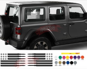 Amerikaanse vlag van kogels Stickers Decal Kit Stripe schedel Auto sticker tuning off road 4x4