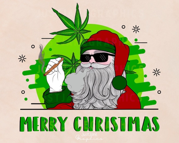 Marijuana Santa PNG Marijuana Christmas Sublimation Design - Etsy New  Zealand