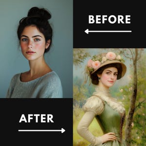 Custom Victorian Portrait, Face Swap, Portrait From Photo, Personalized Vintage Portrait, 19th Century Historical Portrait, Victorian Lady