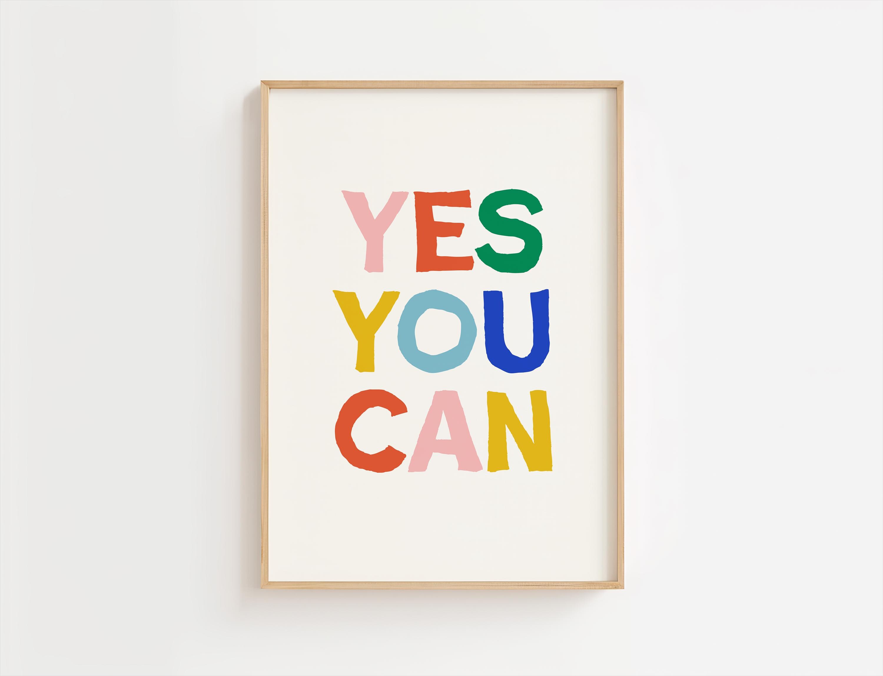 Yes You Can Print: Playroom Classroom Decor Digital Download - Etsy