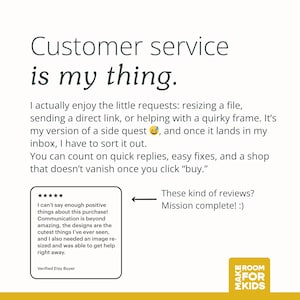 Puede incluir: Imagen con texto: "El servicio al cliente es lo m&iacute;o". Incluye una rese&ntilde;a de cliente que destaca experiencias positivas con la comunicaci&oacute;n y el dise&ntilde;o. La tienda ofrece respuestas r&aacute;pidas y soluciones f&aacute;ciles.