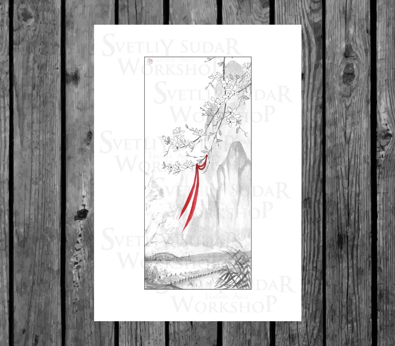 Art Print Treasure inspired by Mo Dao Zu Shi Inspired dorama Untamed Ink drawing A4 Inktober 2019 Directly from the Artist
