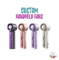 Personalized Handheld Fan, Custom Name Fan, Rechargeable Portable Fan, Bridesmaid Gift, Wedding Favor, Travel Fan, Summer Gift