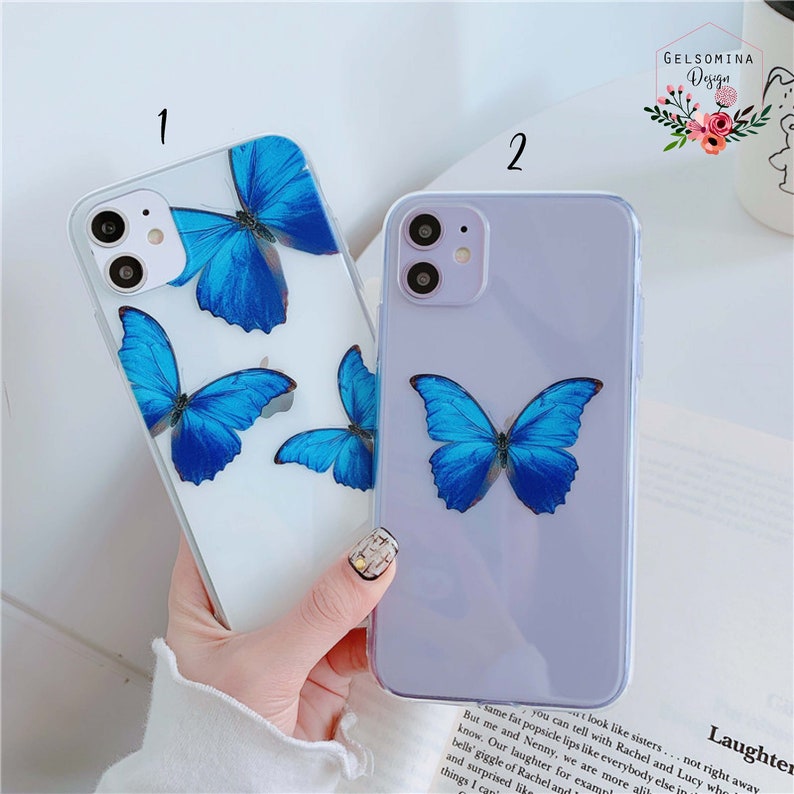 Blue Butterfly iPhone 11 Pro Max Case Clear iPhone XS Max Case Etsy