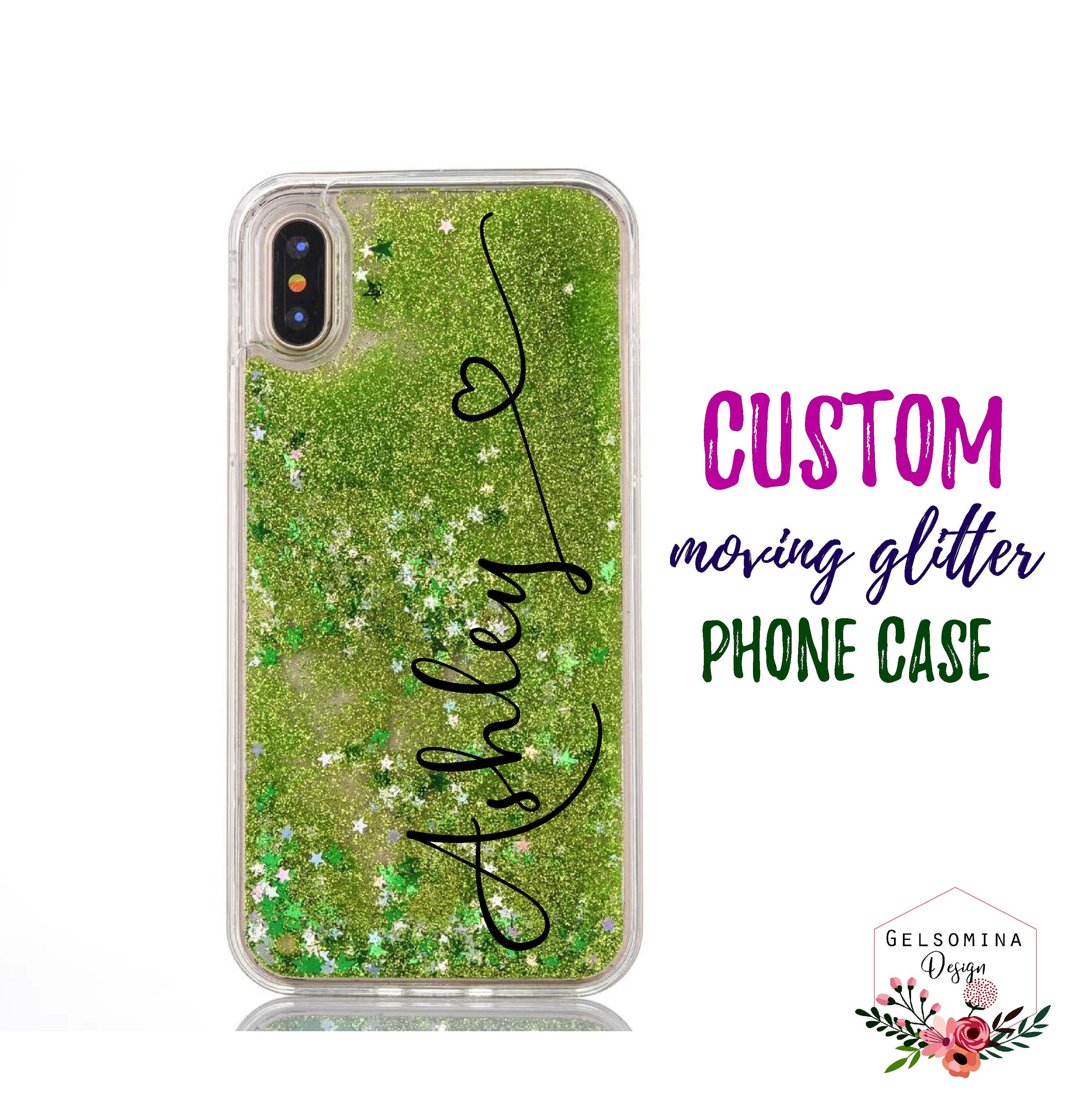 Moving Glitter Iphone 14 13 11 Pro Max Case Custom Etsy