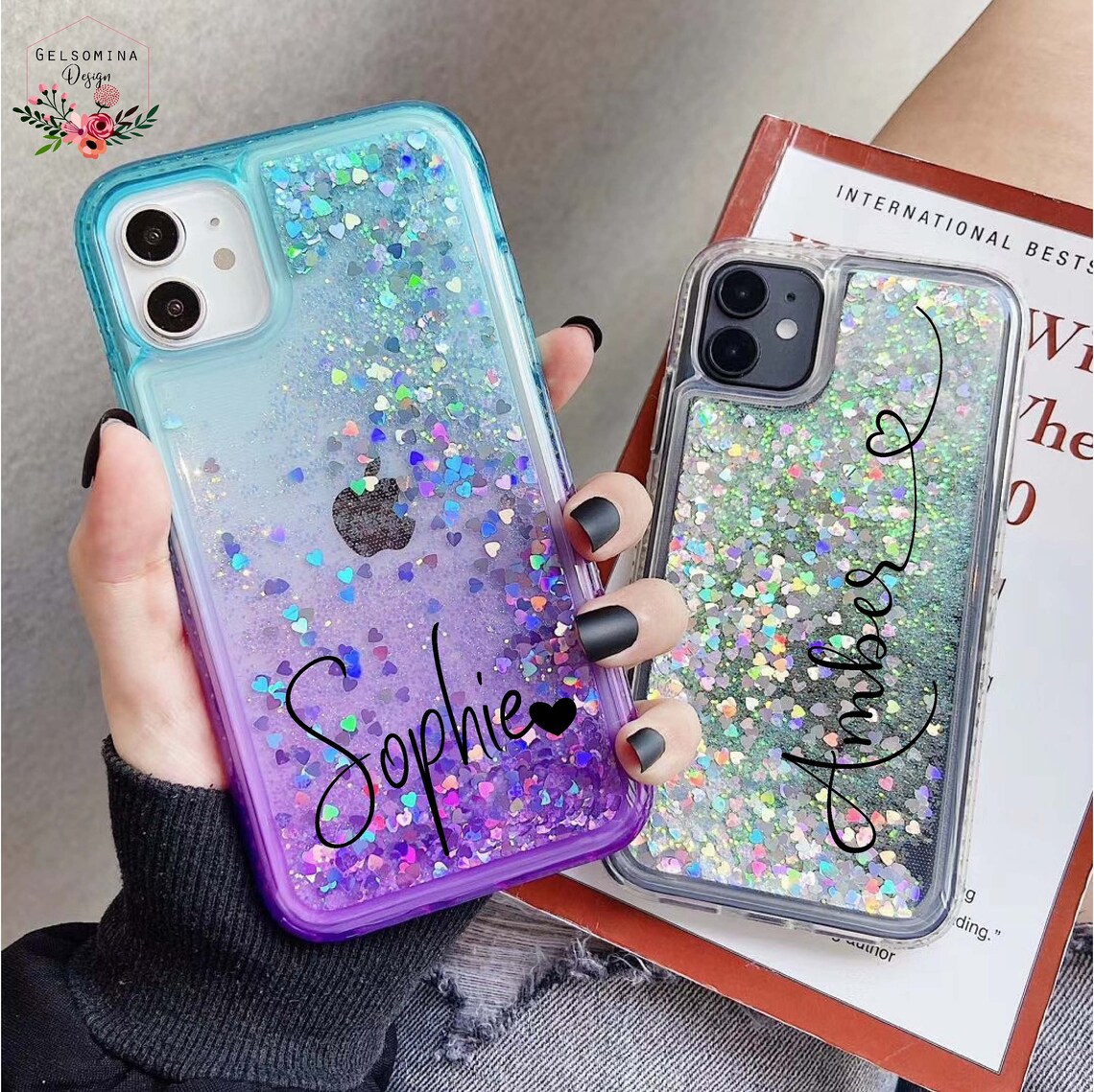 Moving Glitter Sparkle iPhone 11 12 Pro Max Case Crystals Etsy