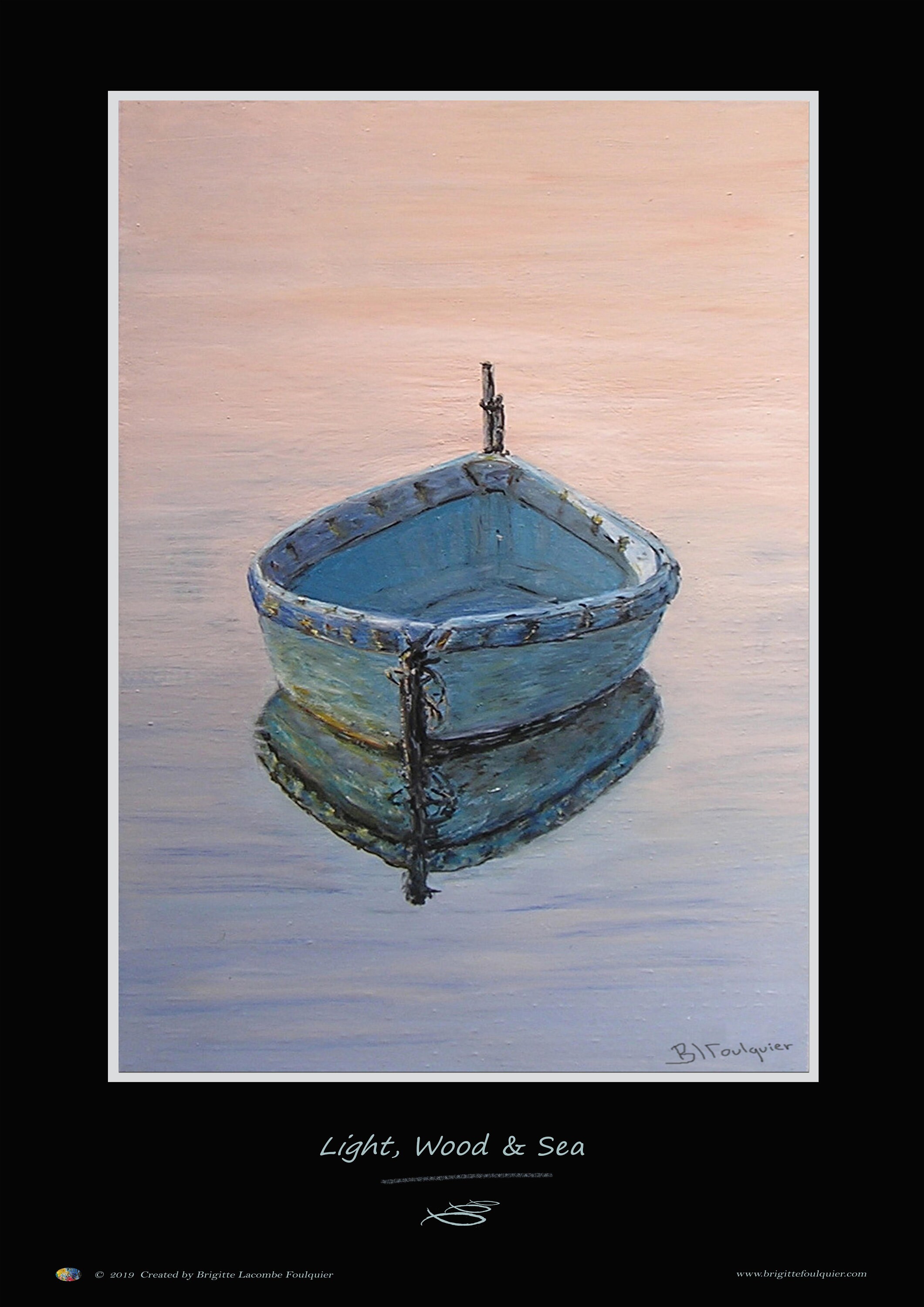 Reflets Côte Des Légendes - Reproduction d'après Tableau | Huile sur Bois. Signature Originale de L'