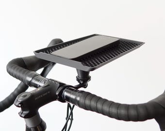 Storage tray for Garmin mount | Perfect for Zwift indoor training | Stable & easy to mount | Fits iPad | Gift for cyclists