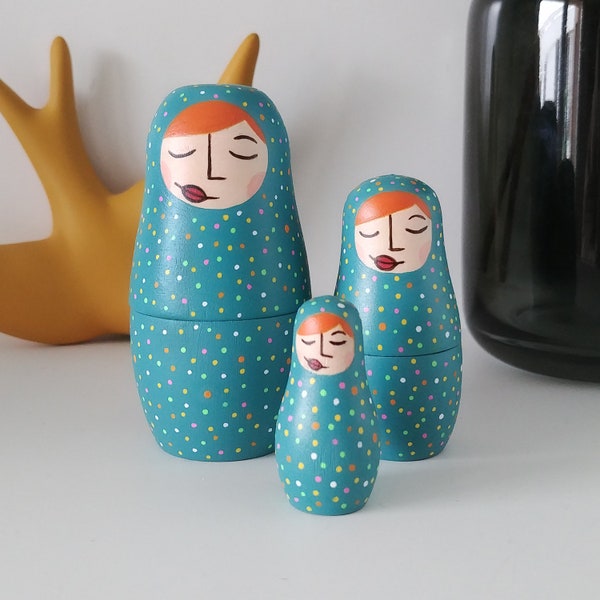 Maïa - Poupées russes modernes - Cute and modern nesting dolls - Set of 3