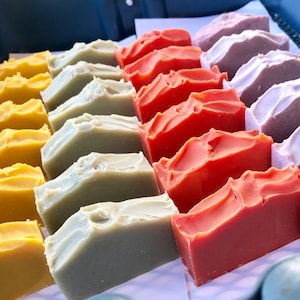 Two Soap Samplers For Free Shipping, Clay & Essential Oil Moisture Cold Process Soap, All-natural Body Facial Soap, Palm Free, Vegan Soap