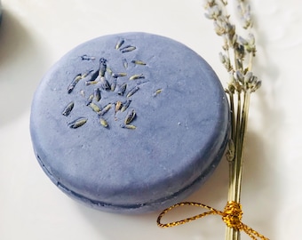 Lavender Essential Oil Shampoo Bar, Zero Waste Natural Hair Care, Solid Shampoo, Travel-Friendly Soap, Plastic&SLS Free, 65g(2.3oz)