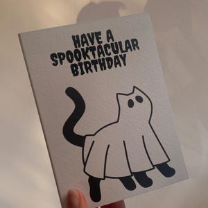 Carte d'anniversaire chat effrayant – « Passez un anniversaire effrayant »