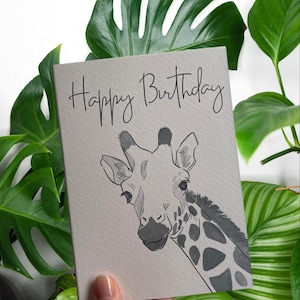 Giraffe Birthday Card - “Happy Birthday”