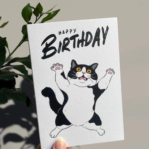 Carte d'anniversaire drôle de chat - Cadeau ludique et original pour les amoureux des chats