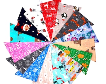 100 Christmas Dog Grooming Tieback Bandanas