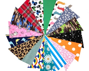 64 (32L & 32XL) Tieback Dog Grooming / Groomers Bandanas Bulk